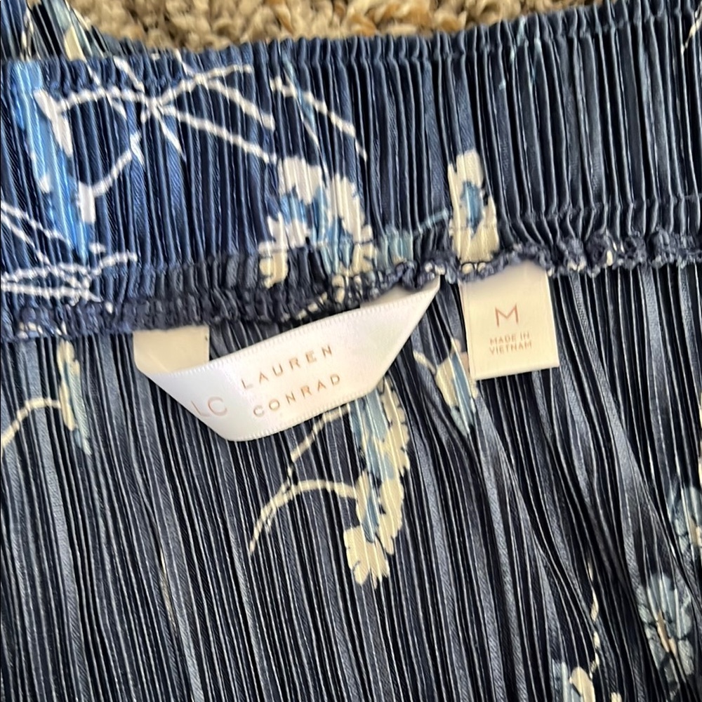Blue Ruffled Off-the-Shoulder Blouse - Picture 2 of 10